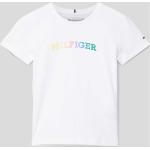 Weiße Tommy Hilfiger Kinder T-Shirts aus Baumwolle für Mädchen Größe 176 
