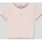 Rosa Tommy Hilfiger Essentials Kinder T-Shirts mit Rüschen aus Baumwollmischung für Mädchen Größe 140 