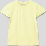 Gelbe Tommy Hilfiger Kinder T-Shirts aus Baumwolle für Mädchen Größe 152 