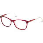 Reduzierte Rote Tommy Hilfiger TH Rechteckige Kunststoffbrillengestelle für Damen 