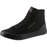 Schwarze Unifarbene Tommy Hilfiger Logo High Top Sneaker & Sneaker Boots in Normalweite aus Textil leicht für Herren Größe 48 