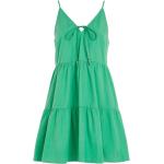 Grüne Casual Tommy Hilfiger Poplin Mini V-Ausschnitt Sommerkleider aus Popeline für Damen Größe S für den für den Sommer 