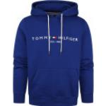Reduzierte Blaue Tommy Hilfiger Logo Bio Herrenhoodies & Herrenkapuzenpullover mit Kapuze Größe S 