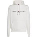 Reduzierte Weiße Tommy Hilfiger Logo Bio Herrenhoodies & Herrenkapuzenpullover mit Kapuze Größe L für den für den Herbst 