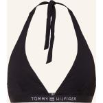 Schwarze Tommy Hilfiger Triangel-Tops aus Polyamid ohne Bügel für Damen Größe M 