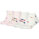 Tommy Hilfiger Unisex Kids TH Sneaker 4P Letter AOP Casual Sock, Light pink, 31/34