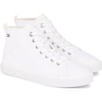 Reduzierte Weiße Tommy Hilfiger Logo High Top Sneaker & Sneaker Boots mit Schnürsenkel in Normalweite aus Textil für Damen 