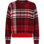 Reduzierte Rote Karo Tommy Hilfiger Damensweatshirts aus Baumwolle Größe S 