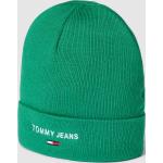 Reduzierte Grüne Unifarbene Tommy Hilfiger TOMMY JEANS Herrenbeanies aus Baumwollmischung Einheitsgröße für den für den Winter 