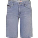 Reduzierte Blaue Unifarbene Tommy Hilfiger TOMMY JEANS Jeans-Bermudas aus Baumwolle für Damen 
