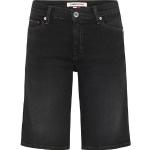 Schwarze Unifarbene Tommy Hilfiger TOMMY JEANS Jeans-Bermudas aus Baumwolle für Damen 