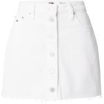 Weiße Mini Jeans-Miniröcke aus Denim für Damen Größe S 
