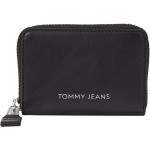 Reduzierte Schwarze Unifarbene Tommy Hilfiger TOMMY JEANS Damenportemonnaies & Damenwallets mit Reißverschluss aus PU klein 