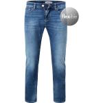 Blaue Bestickte Tommy Hilfiger TOMMY JEANS Slim Fit Jeans aus Baumwolle für Herren Weite 33, Länge 32 