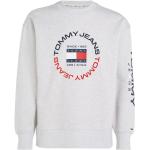 Graue Tommy Hilfiger TOMMY JEANS Rundhals-Ausschnitt Herrensweatshirts aus Denim Größe XL für den für den Herbst 