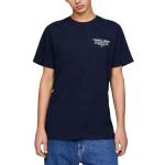 Reduzierte Marineblaue Kurzärmelige Tommy Hilfiger TOMMY JEANS T-Shirts aus Denim für Herren Größe 4 XL Große Größen 