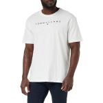 Reduzierte Weiße Kurzärmelige Tommy Hilfiger TOMMY JEANS T-Shirts aus Denim für Herren Größe 4 XL Große Größen 