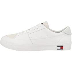 Tommy Jeans Herren Vulcanized Sneaker Schuhe, Weiß (White), 41