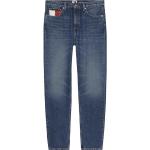 Blaue Grunge High Waist Jeans mit Reißverschluss aus Denim für Damen Größe XL 