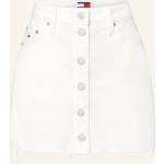 Weiße Tommy Hilfiger TOMMY JEANS Mini Jeans-Miniröcke aus Baumwolle für Damen Größe XS 