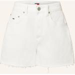 Weiße Tommy Hilfiger TOMMY JEANS Jeans-Shorts aus Baumwolle für Damen Größe XS für den für den Sommer 