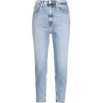 Reduzierte Blaue Loose Fit Tommy Hilfiger TOMMY JEANS Mom-Jeans & Karottenjeans mit Reißverschluss für Damen Größe XS Weite 32, Länge 30 - versandkostenfrei 