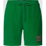 Apfelgrüne Unifarbene Tommy Hilfiger TOMMY JEANS Jeans-Shorts aus Baumwolle für Herren Größe XXL 