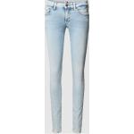 Hellblaue Tommy Hilfiger TOMMY JEANS Skinny Jeans aus Baumwollmischung für Damen Größe XXL Weite 27, Länge 30 