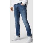 Blaue Tommy Hilfiger TOMMY JEANS Slim Fit Jeans mit Reißverschluss aus Baumwollmischung für Herren Größe XXL Weite 30, Länge 30 