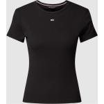 Schwarze Tommy Hilfiger TOMMY JEANS T-Shirts aus Baumwolle für Damen Größe M 