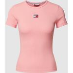 Pinke Tommy Hilfiger TOMMY JEANS T-Shirts aus Baumwolle für Damen Größe S 