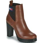 Reduzierte Braune Tommy Hilfiger TOMMY JEANS High Heel Stiefeletten & High Heel Boots für Damen Größe 36 mit Absatzhöhe über 9cm 