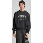 Schwarze Unifarbene Tommy Hilfiger TOMMY JEANS Herrensweatshirts aus Baumwolle Größe M 
