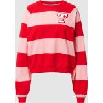 Rote Gestreifte Tommy Hilfiger TOMMY JEANS Damensweatshirts aus Baumwolle Größe S 