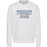 Reduzierte Weiße Tommy Hilfiger TOMMY JEANS Bio Herrensweatshirts aus Denim Größe XL 