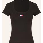 Schwarze Tommy Hilfiger TOMMY JEANS T-Shirts aus Baumwolle für Damen Größe S 