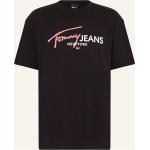 Schwarze Tommy Hilfiger TOMMY JEANS T-Shirts aus Baumwolle für Herren Größe XS 