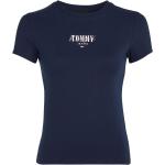 Blaue Tommy Hilfiger TOMMY JEANS T-Shirts enganliegend für Damen Größe XL 