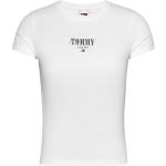 Weiße Tommy Hilfiger TOMMY JEANS T-Shirts enganliegend für Damen Größe XS 