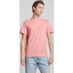 Rosa Unifarbene Tommy Hilfiger TOMMY JEANS T-Shirts aus Baumwolle für Herren Größe M 
