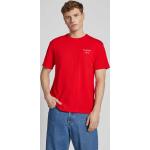 Rote Tommy Hilfiger TOMMY JEANS T-Shirts aus Baumwolle für Herren Größe XS 