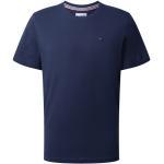 Marineblaue Melierte Tommy Hilfiger TOMMY JEANS T-Shirts aus Baumwolle für Herren Größe XXL - versandkostenfrei 