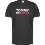 Schwarze Unifarbene Tommy Hilfiger TOMMY JEANS Rundhals-Ausschnitt T-Shirts für Herren Größe XL 