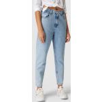 Hellblaue Mom Tommy Hilfiger TOMMY JEANS Mom-Jeans mit Reißverschluss aus Baumwolle für Damen Weite 28, Länge 30 