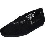 Schwarze Toms Vegane Damenespadrilles aus Textil mit herausnehmbarem Fußbett Größe 36,5 für den für den Sommer 