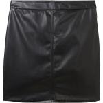 Schwarze Tom Tailor Mini Kunstlederröcke mit Reißverschluss aus Kunstleder für Damen Größe XL 