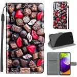 Reduzierte Braune Samsung Galaxy A52 Hüllen Art: Flip Cases mit Bildern aus Glattleder 