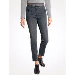 Reduzierte Dunkelgraue Bestickte Casual Toni Jeans mit Stickerei aus Baumwolle für Damen Größe L 
