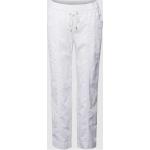 Weiße Unifarbene Toni Dress 7/8-Hosen aus Baumwollmischung für Damen Größe L 