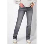 Reduzierte Graue Bestickte Casual Toni Jeans mit Stickerei mit Reißverschluss aus Baumwolle für Damen 